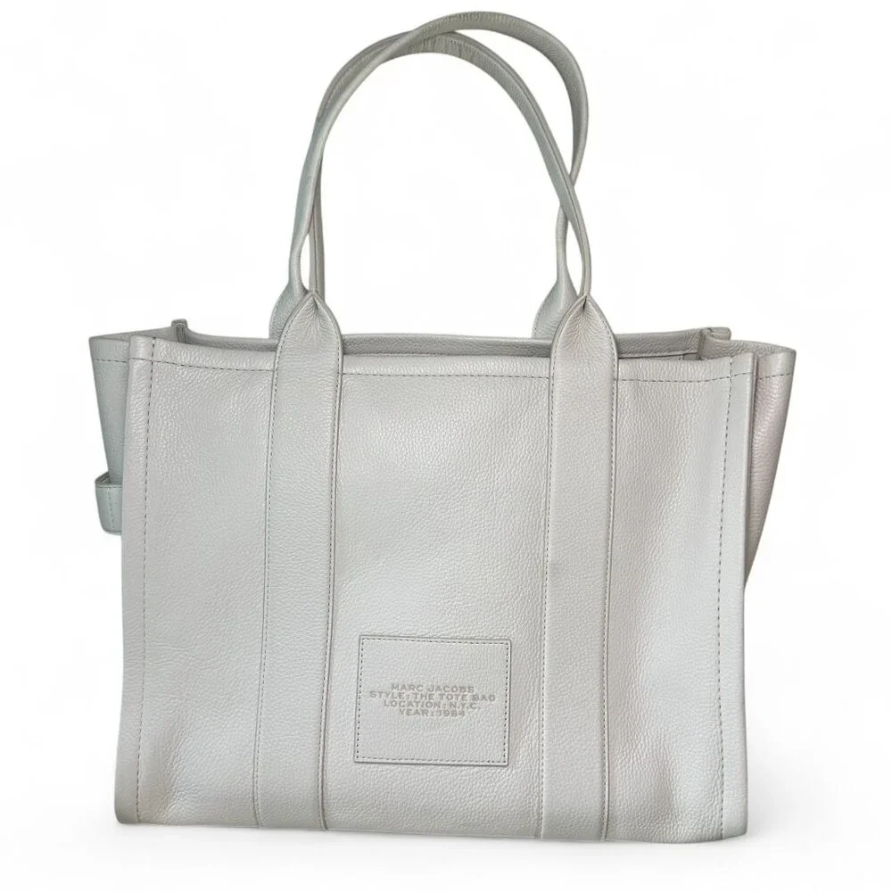 Marc Jacobs The Leather Large Tote Bag - Cream/White (Like New) - Picture 3 of 14